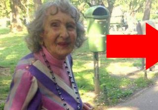 Bătrânica simpatica fotografiata in parcul Cișmigiu! Ce detaliu a atras atenția bătrânei!